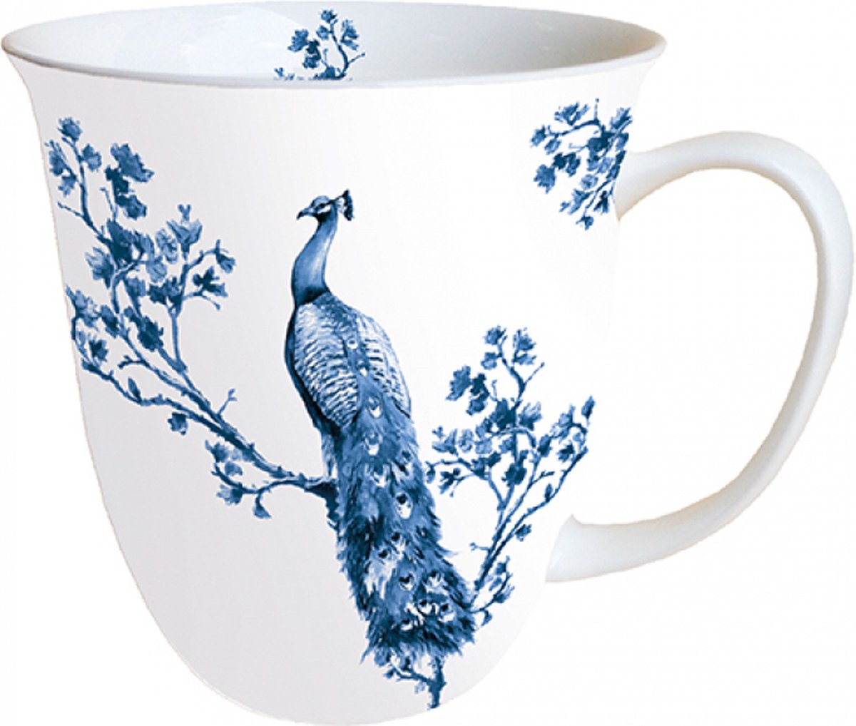 Ambiente - Mok - 400mL - Royal Peacock - porselein - pauw