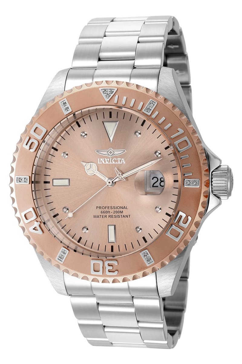 Invicta Pro Diver 17309 Quartz Herenhorloge - 47mm - Met 23 diamanten