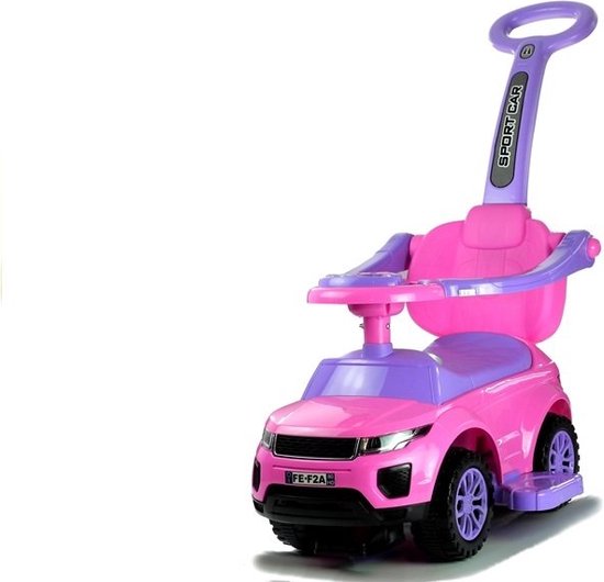 Mega Car 3 in 1 loopauto met duwstang - Groeit mee met je kind - Blauw
