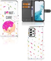 Smartphone Hoesje Geschikt voor Samsung Galaxy A23 Bookcase met Quotes Donut Cadeautjes voor Meisjes