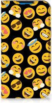 Telefoon Hoesje Geschikt voor iPhone 14 Pro Flip Cover Emoji