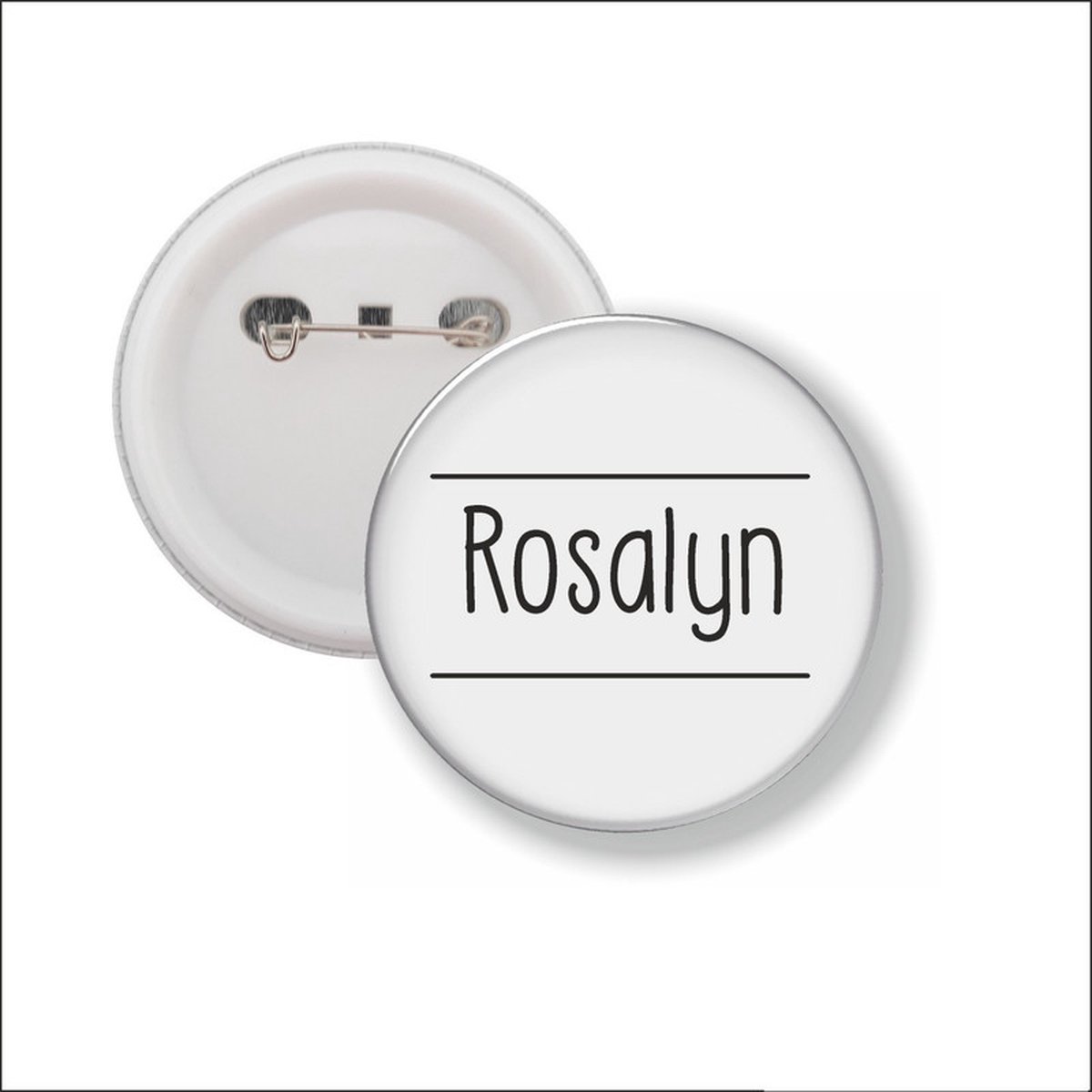 Button Met Speld 58 MM - Rosalyn
