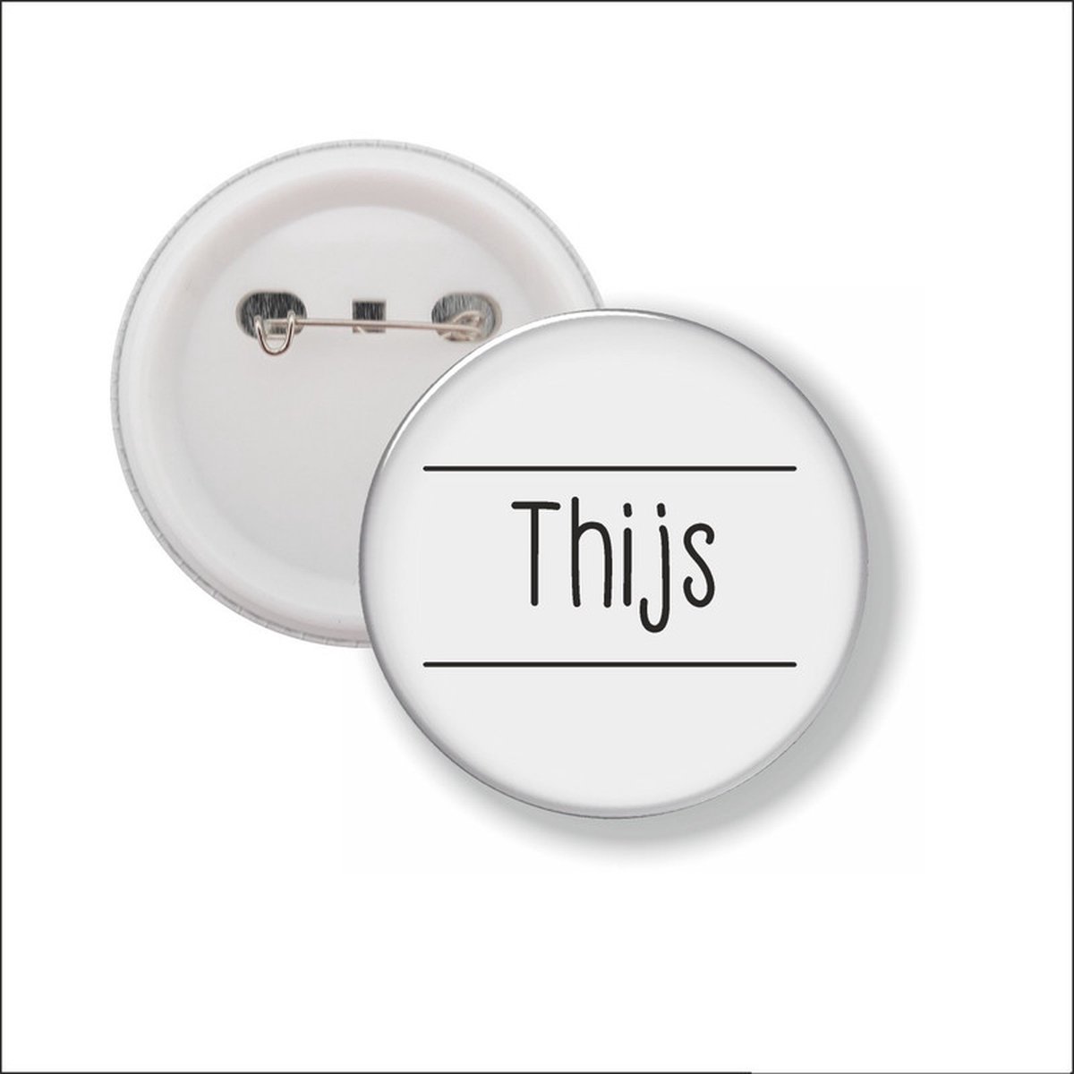 Button Met Speld 58 MM - Thijs