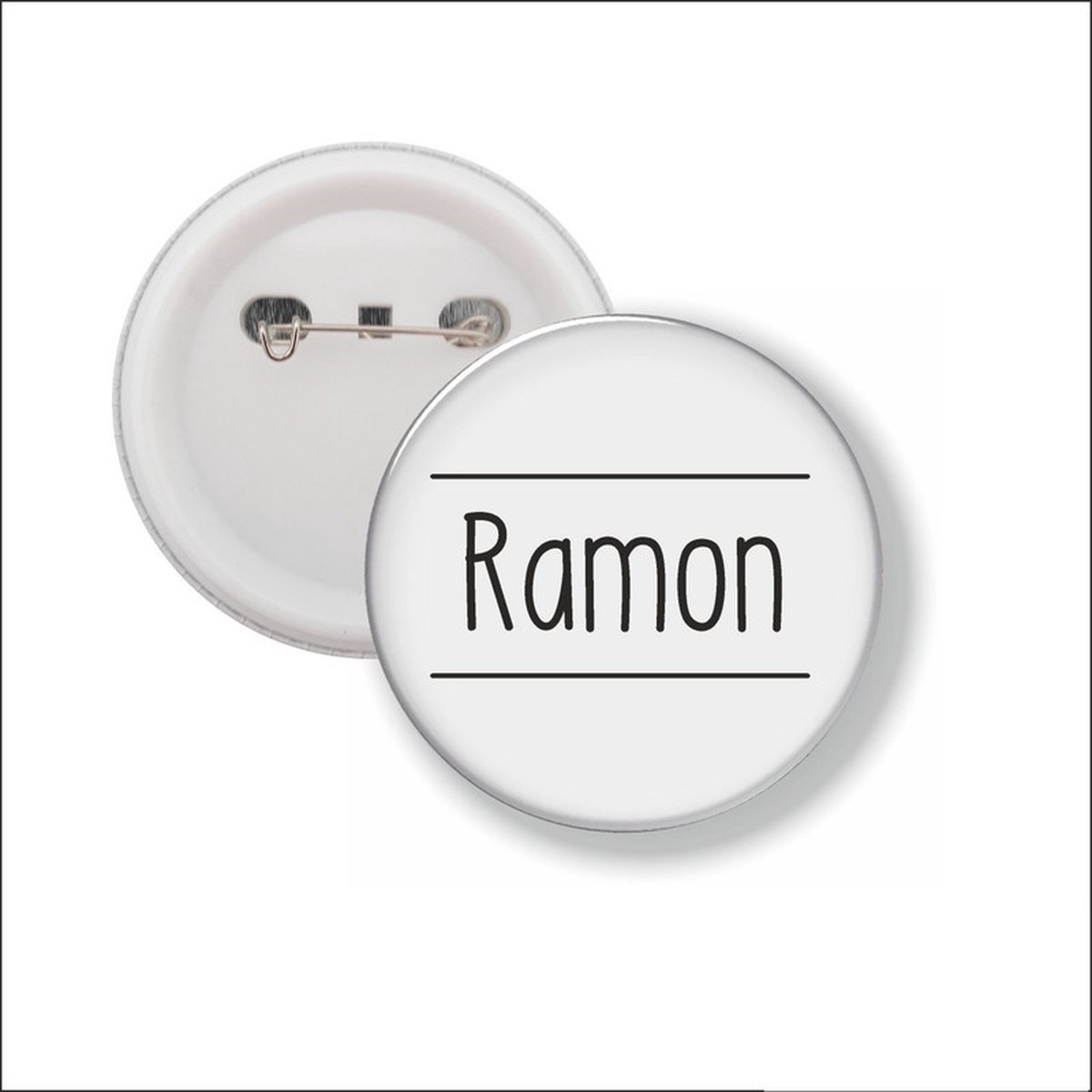 Button Met Speld 58 MM - Ramon