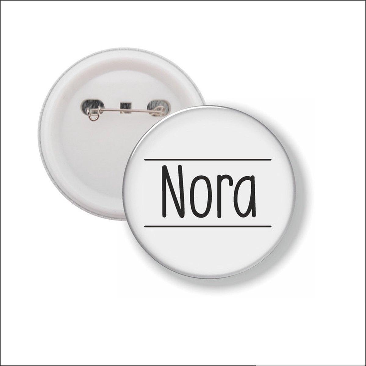Button Met Speld 58 MM - Nora