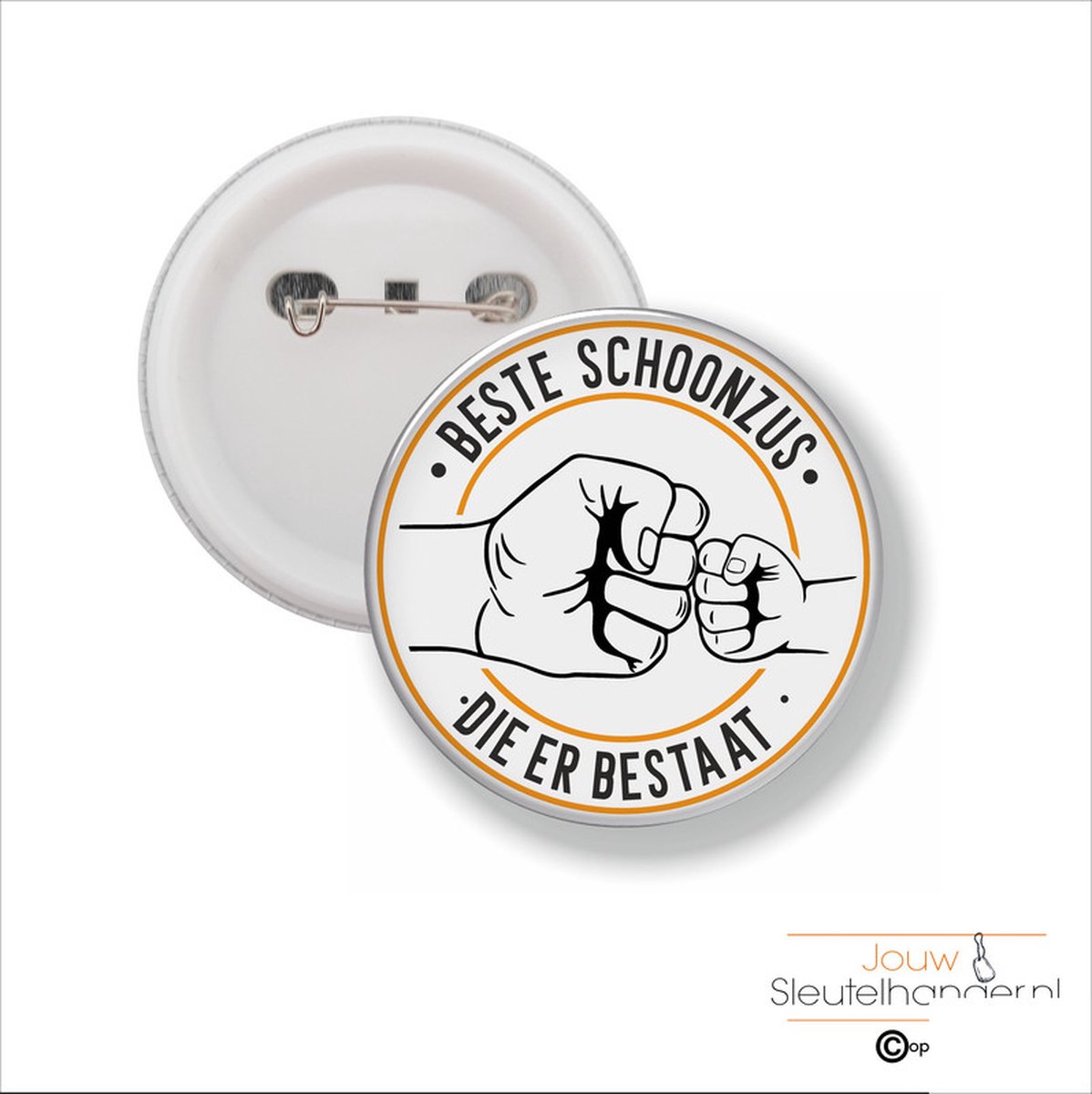 Button Met Speld 58 MM - Beste Schoonzus