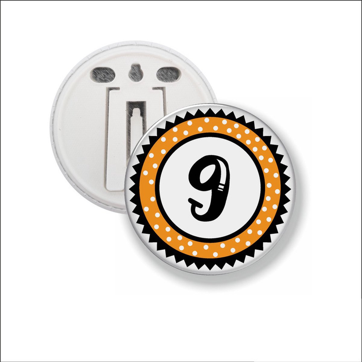 Button Met Clip 58 MM - 9