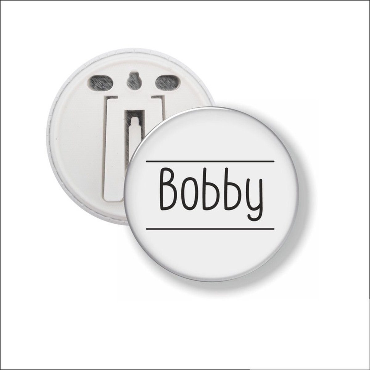 Button Met Clip 58 MM - Bobby