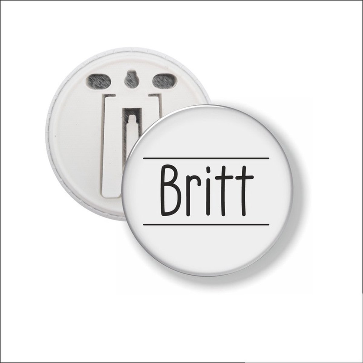 Button Met Clip 58 MM - Britt