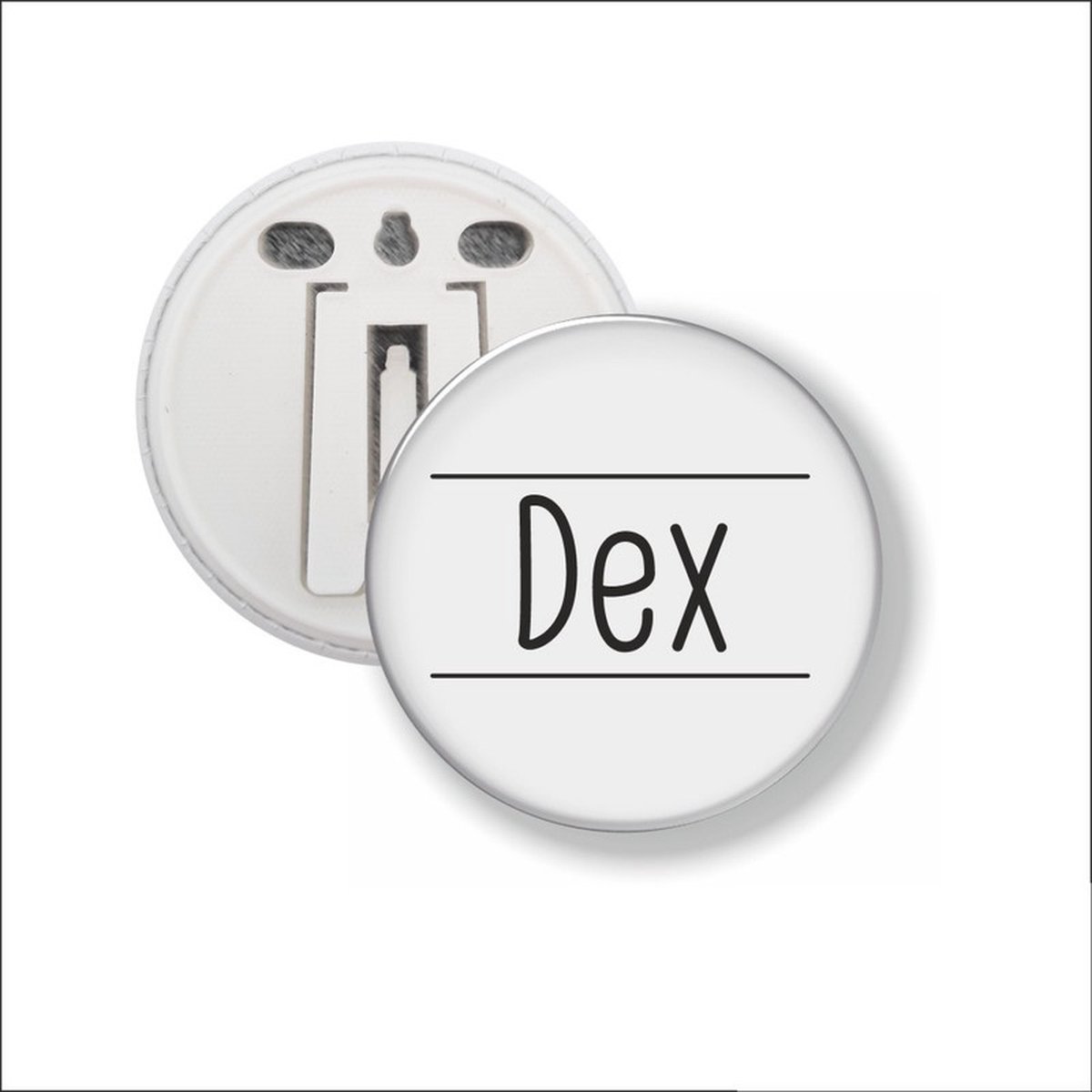 Button Met Clip 58 MM - Dex