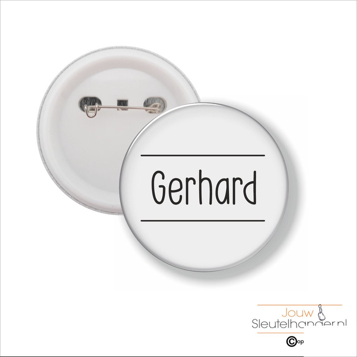 Button Met Speld 58 MM - Gerhard