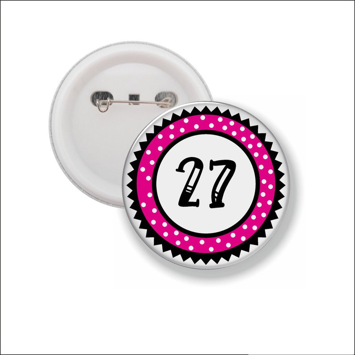 Button Met Speld 58 MM - 27