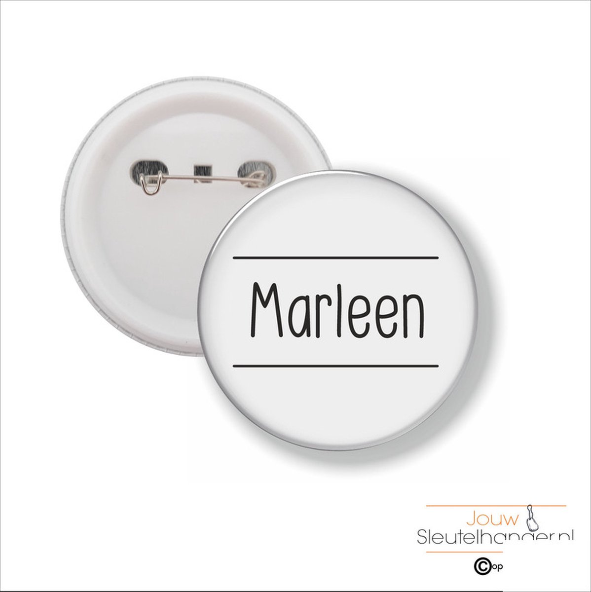 Button Met Speld 58 MM - Marleen