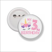 Button Met Speld 58 MM - My 3rd Birthday