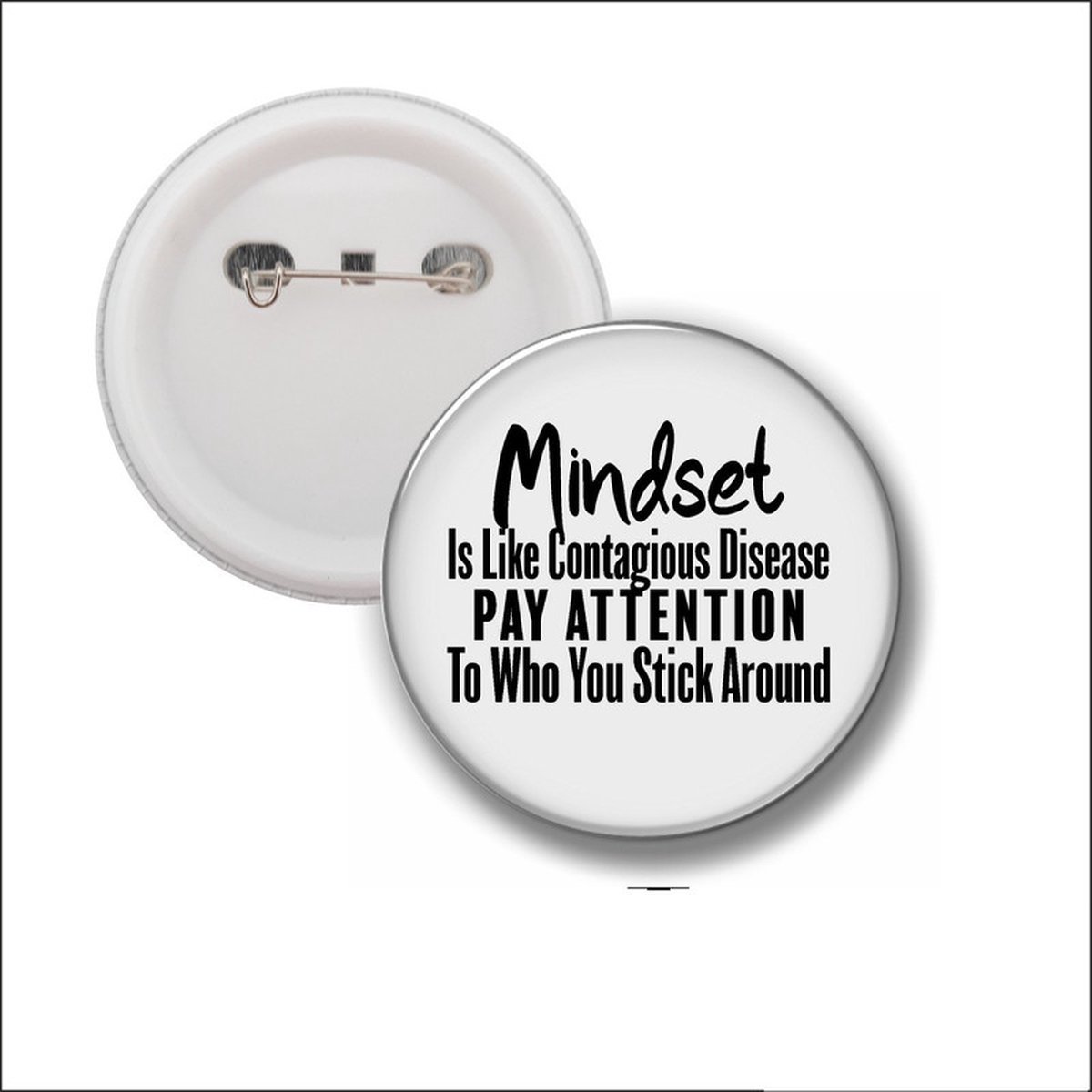 Button Met Speld 58 MM - Mindset