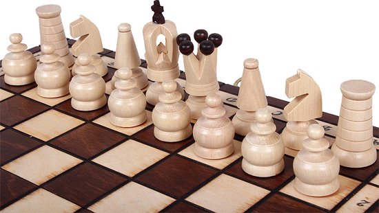 Thumbnail van een extra afbeelding van het spel Chess the Game - Reisformaat Schaakspel - Compact Houten Schaakset - Inklapbaar - Bestseller!!