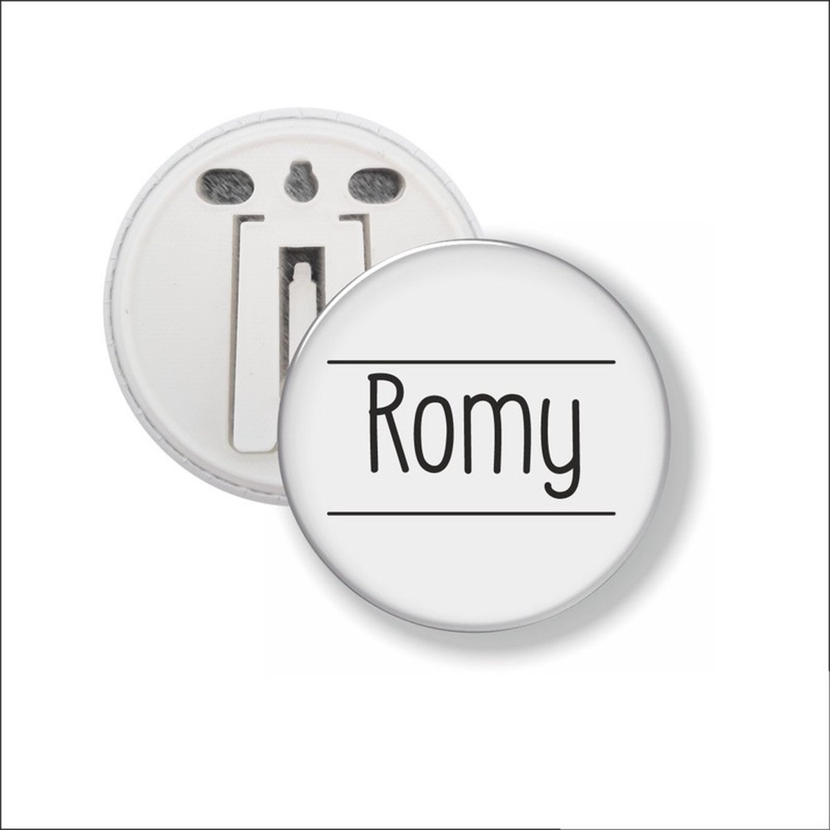 Button Met Clip 58 MM - Romy