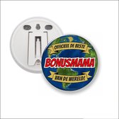 Button Met Clip 58 MM - Officieel De Beste Bonusmama Van De Wereld