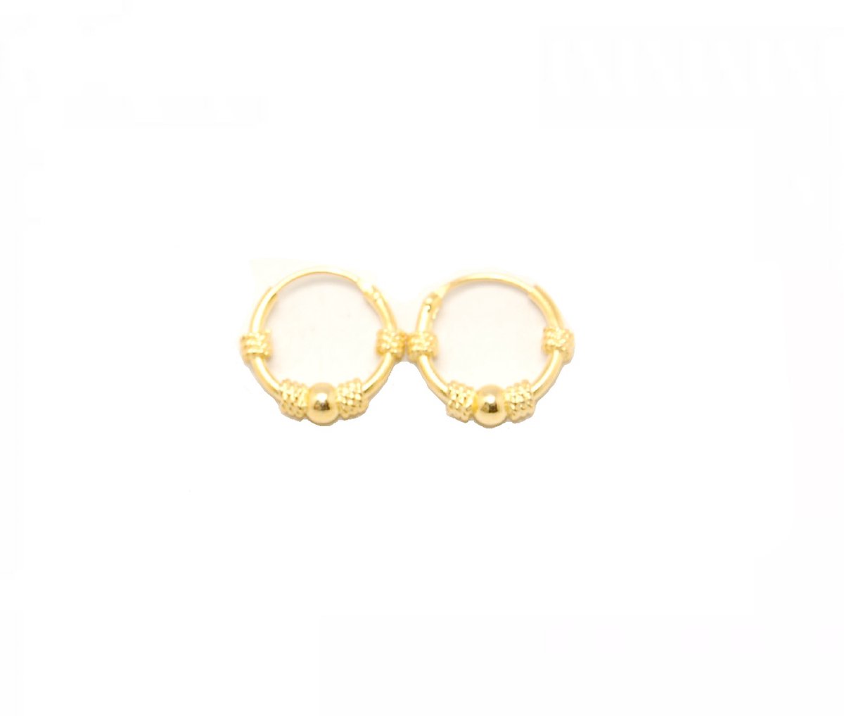 Bijoutheek Bali hoop Oorringen Goud (12mm)