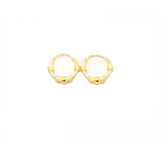 Bijoutheek Bali hoop Oorringen Goud (12mm)