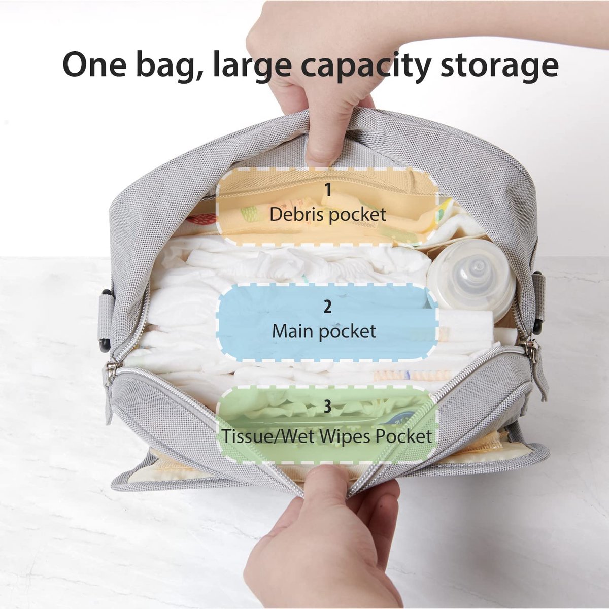 Luxe luiertas - baby tas - luier rugzak - premium kwaliteit - pasgeboren baby – foto 5
