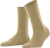 FALKE Softmerino dik halfhoog comfortabel zonder motief zacht winter warm ondoorzichtig Merinowol Katoen Beige Dames sokken - Maat 35-36