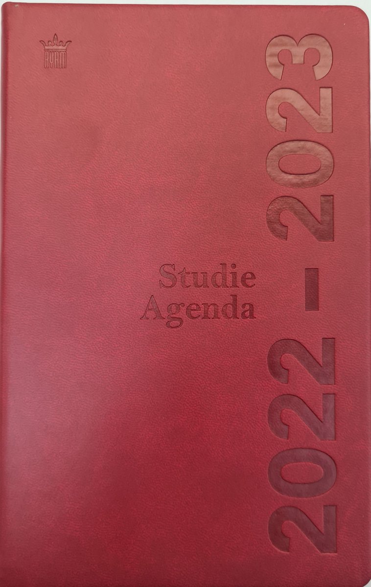 Ryam Studie Agenda De Luxe - 2022/2023 - Rood - Week per 2 pagina's - 12x19cm