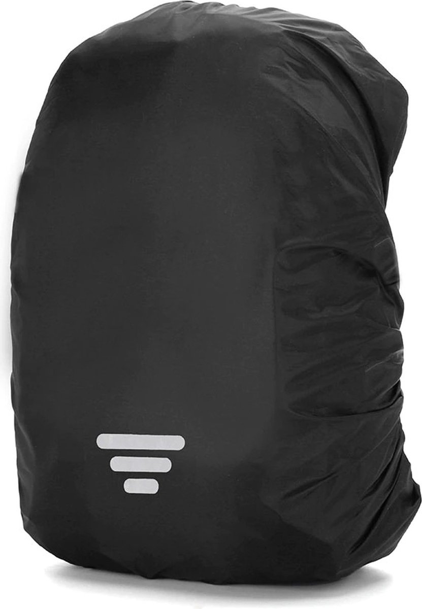 Regenhoes Rugzak – 3 Strepen – 40 tot 50L – L – Zwart – Kasey Products