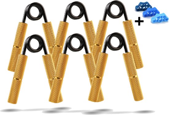 Gouden Grip Handknijpers Medium Set 68-112kg GRATIS Griptraining E-book - Handtrainer - Handgrippers - Handknijper Fitness - Knijphalter - Onderarm trainer - Handtrainers