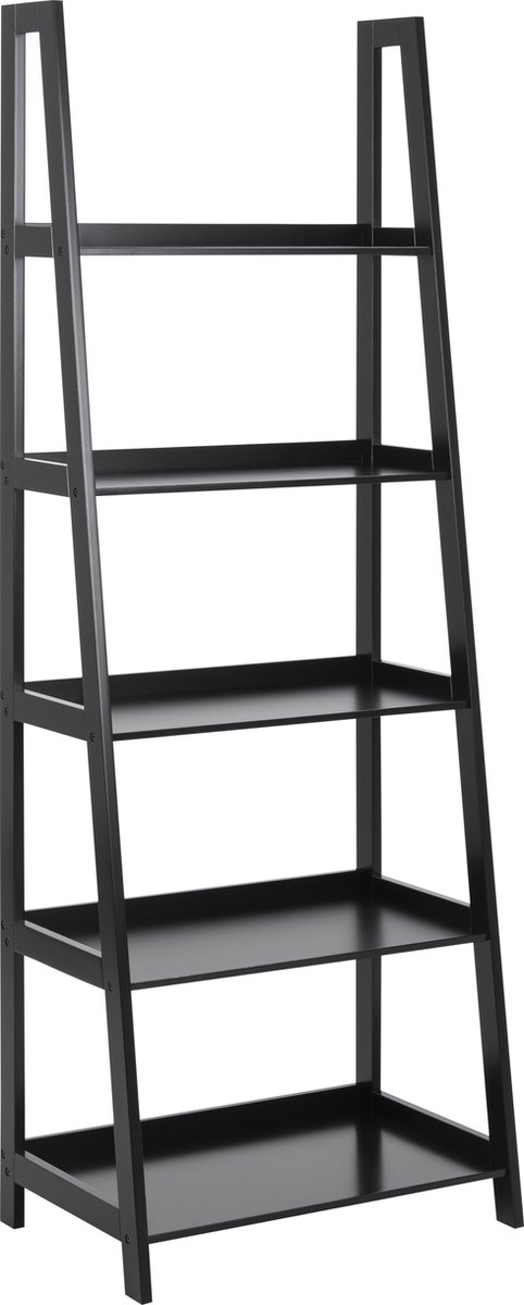 Giga Living Boekenkast Zoster - Zwart - 63x40x180cm