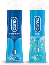 Durex - 150ml Glijmiddel - Play Sensitive 1x50ml - Play Tingle 1x100ml - Voordeelverpakking