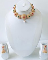 Set de Collier de perles dorées - 44 cm