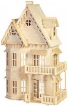 Miniatuur Bouwpakket Poppenhuis Gotisch Huis van hout- klein 1:36 in luxe verpakking