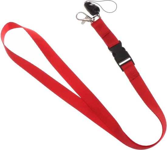 Fako Bijoux® - Keycord - Lanière - Lanière - Porte-badge - 51cm - 20mm - Rouge