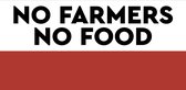 Boerenvlag - 300(!) Stickers op rol - No Farmers No Food - 100x70mm - Blauw Wit Rood