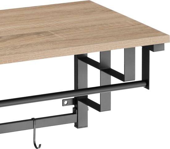 tectake Bijzettafel Ruston met kantelbaar blad 55x35x66,5cm | Leen Bakker