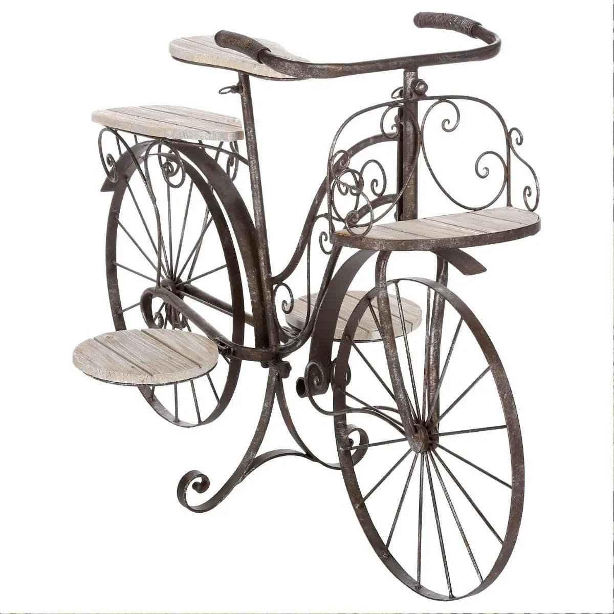 Atmosphera Créateur d'intérieur, Metalen bloemenstandaard FIETS, 59 cm