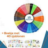 Vullingen Voor 3D Pen - 150 Meter - Inclusief 40 Sjablonen - Filament voor Kinderen - Knutselen Jongens & Meisjes - Knutselpakket - Starterspakket