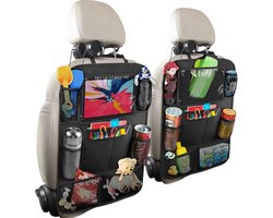 Venneweide - luxe en degelijke Autostoel Organizer met Tablethouder - Auto Organizer - Voor baby en kinderen - veel opbergruimte - geschikt voor o.a. iPad - Topkwaliteit - Zwart