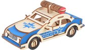 Bouwpakket 3D Puzzel Politieauto- hout