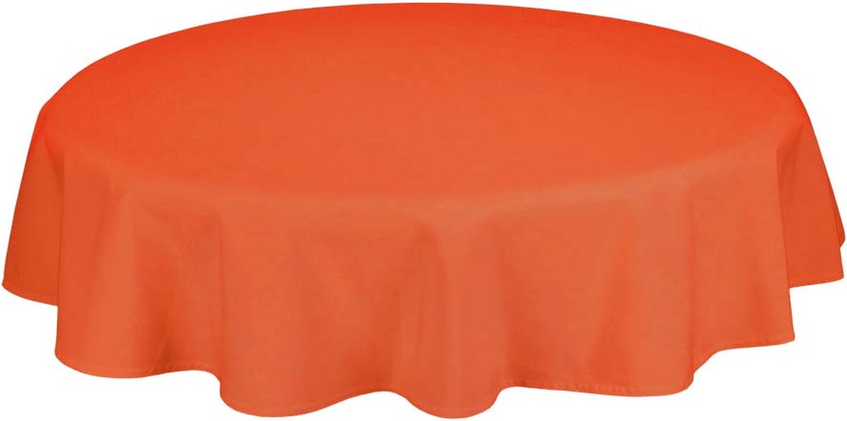 Treb Horecalinnen Tafelkleed Rond Tangerine 275cm Ø - Treb SP