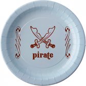 6 kartonnen bordjes Piraat - bord - piraat - kinderfeest - verjaardag