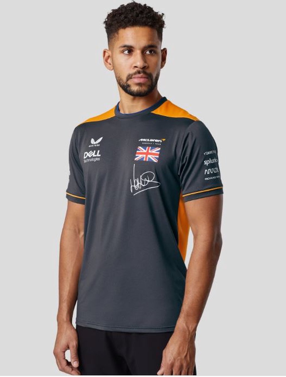 McLaren Teamline Lando Norris T-shirt Grijs 2022 S - Formule 1 2022 -