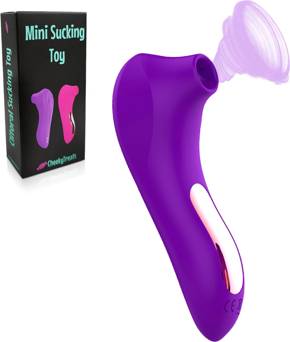 Goedkoopste CheekyTreats Luchtdruk Vibrator - Clitoris & G-spot Stimulator Luchtdruk Vibrator- Mini Vibrators voor Vrouwen – Paars