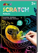 Avenir Scratch: MINI BOOK / WILDE DIEREN 10x0.5x14cm, 15 stuks, 3+