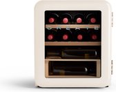 CREATE WINECOOLER RETRO M - Elektrische wijnkelder met 12 flessen - 48L - Temperatuurbereik van 4° tot 22° - Beige