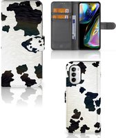 Cuir PU Portefeuille Livre Motorola Moto G52 | Moto G82 Coque Taches Vaches