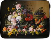 Laptophoes - Kunst - Oude meesters - Bloemen - Fruit - Stilleven - Laptop hoes - Laptop sleeve - Laptop - 15 6 Inch - Back to school spullen - Schoolspullen jongens en meisjes middelbare school - Macbook air hoes - Chromebook sleeve