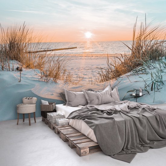 Mural King - Papier peint photo - Dunes - Mer - Plage - Paysage - Papier peint - 460 x 300 cm - Papier peint Papier peint non tissé