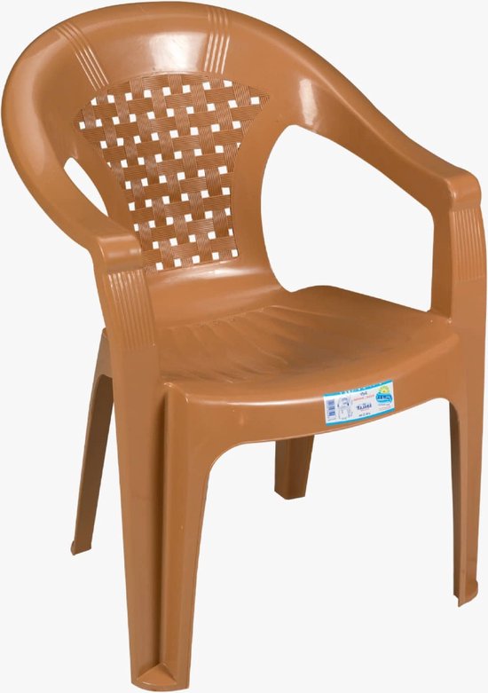 Stapelbare tuinstoel - bruin - 6 stuks